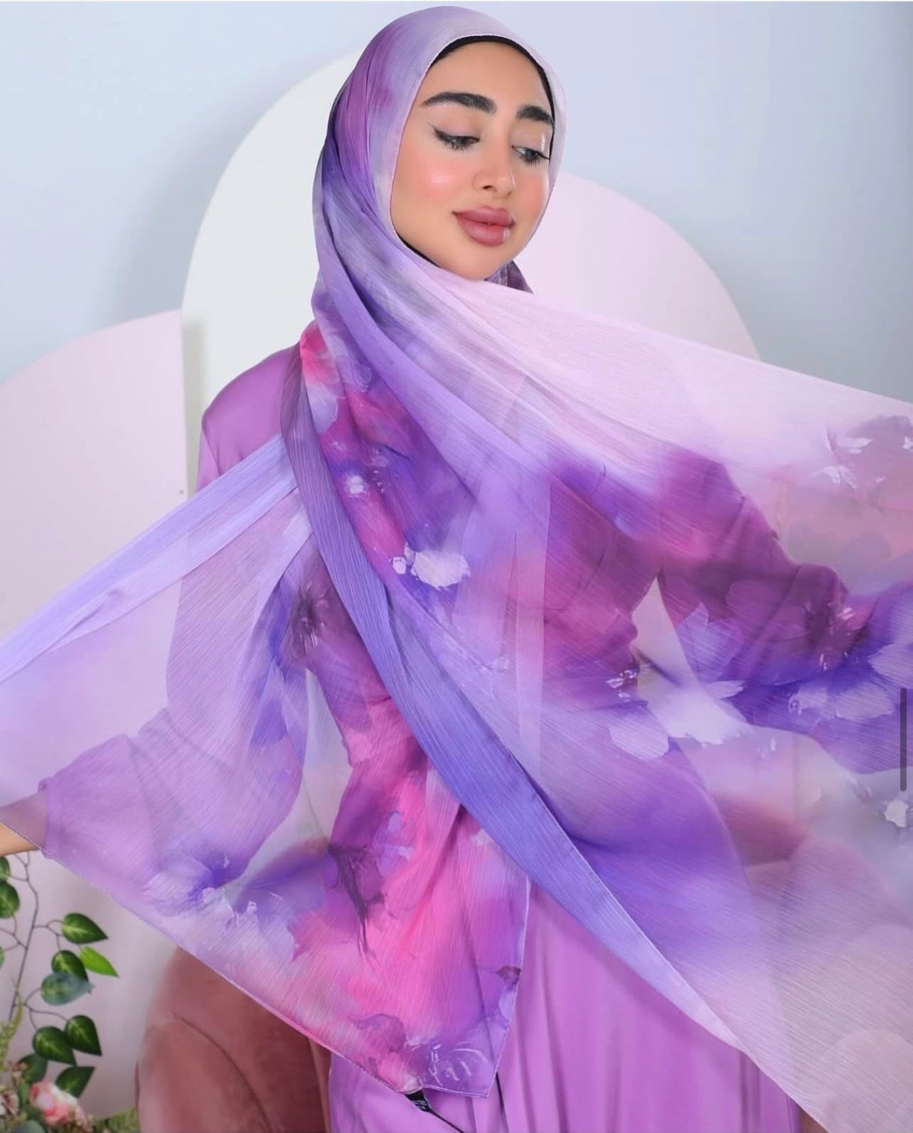 Flowers Crêppon Shawl