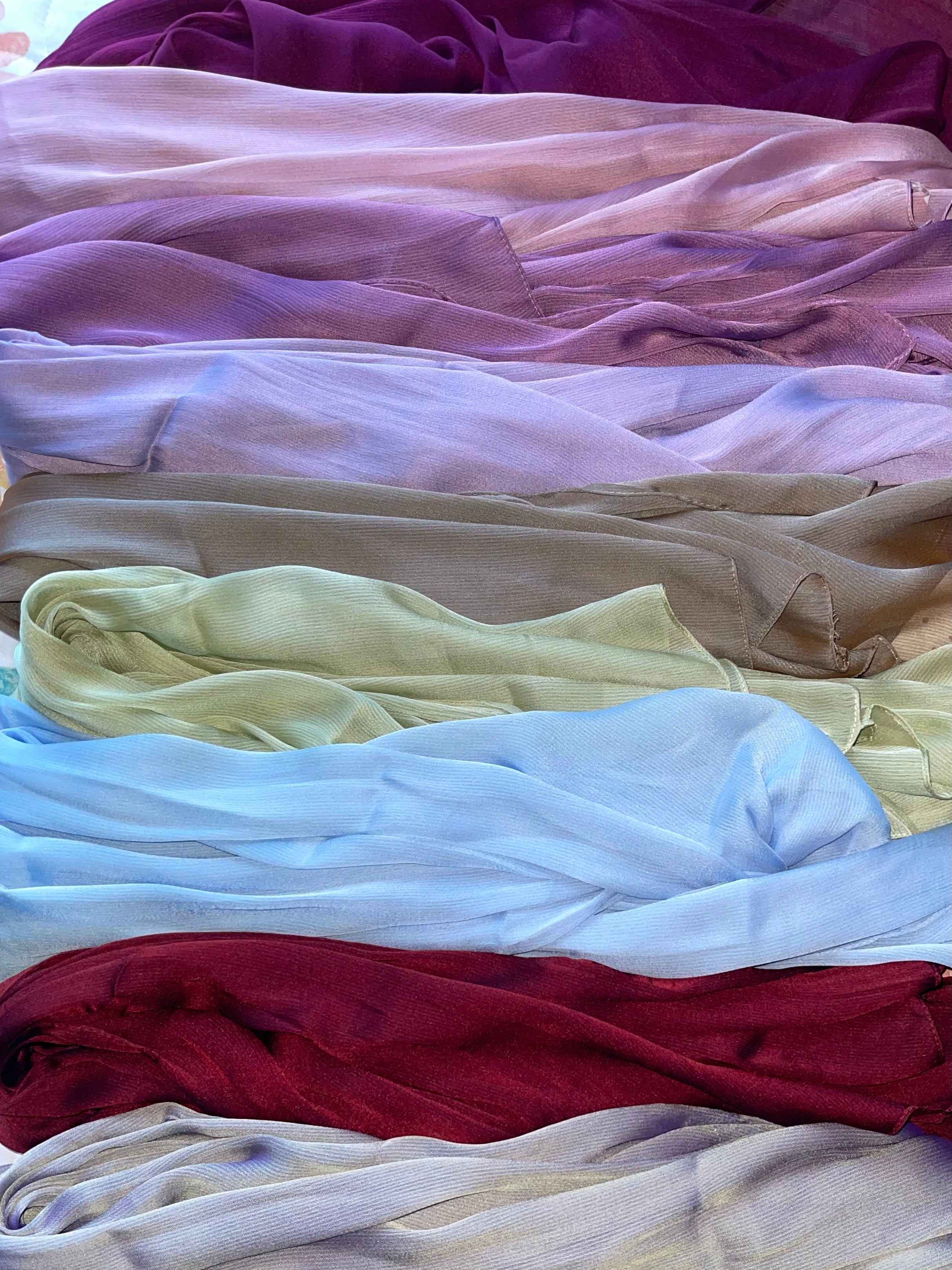Rainbow Silky Shawl