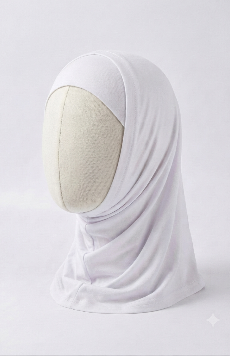 2-Piece Cotton Hijab (Plain)