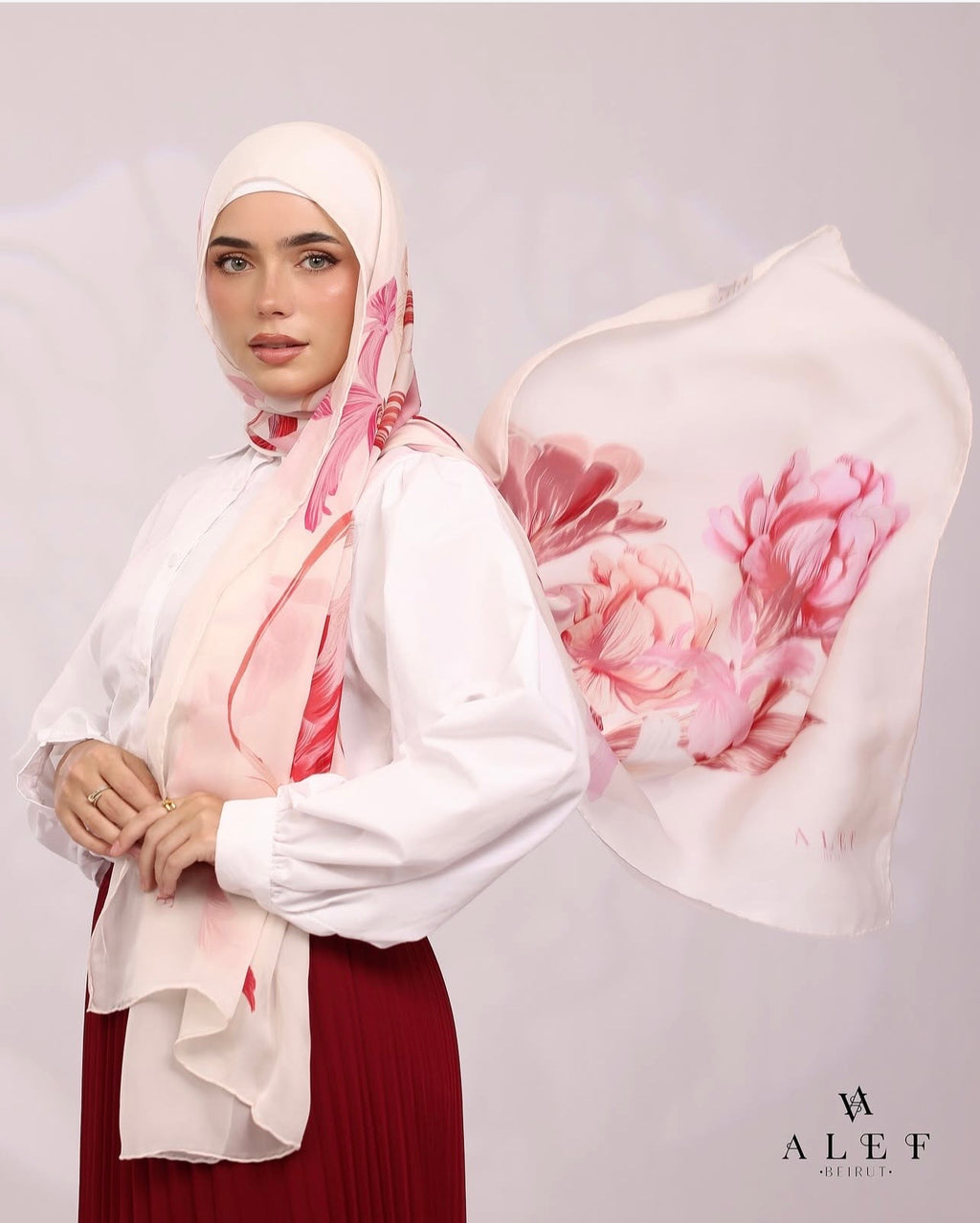 Ribbon Pure Silk Rectangle Shawl