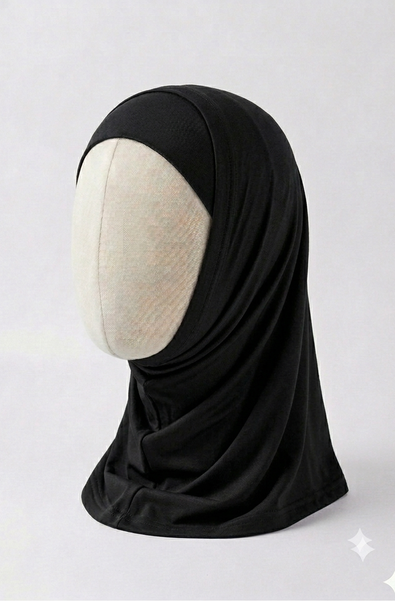 2-Piece Cotton Hijab (Plain)