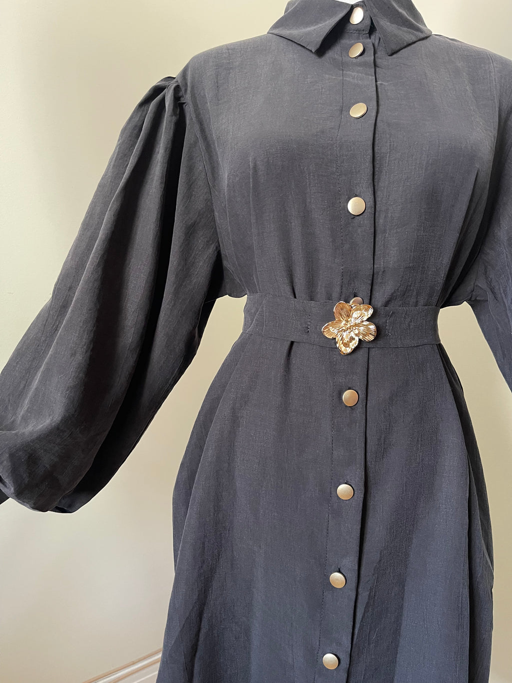 Balloon Sleeve Button Tunic