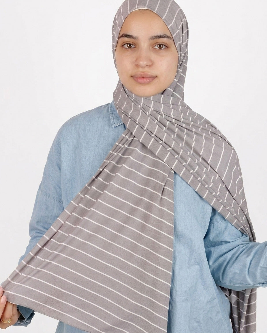 Stripe Jersey Hijab
