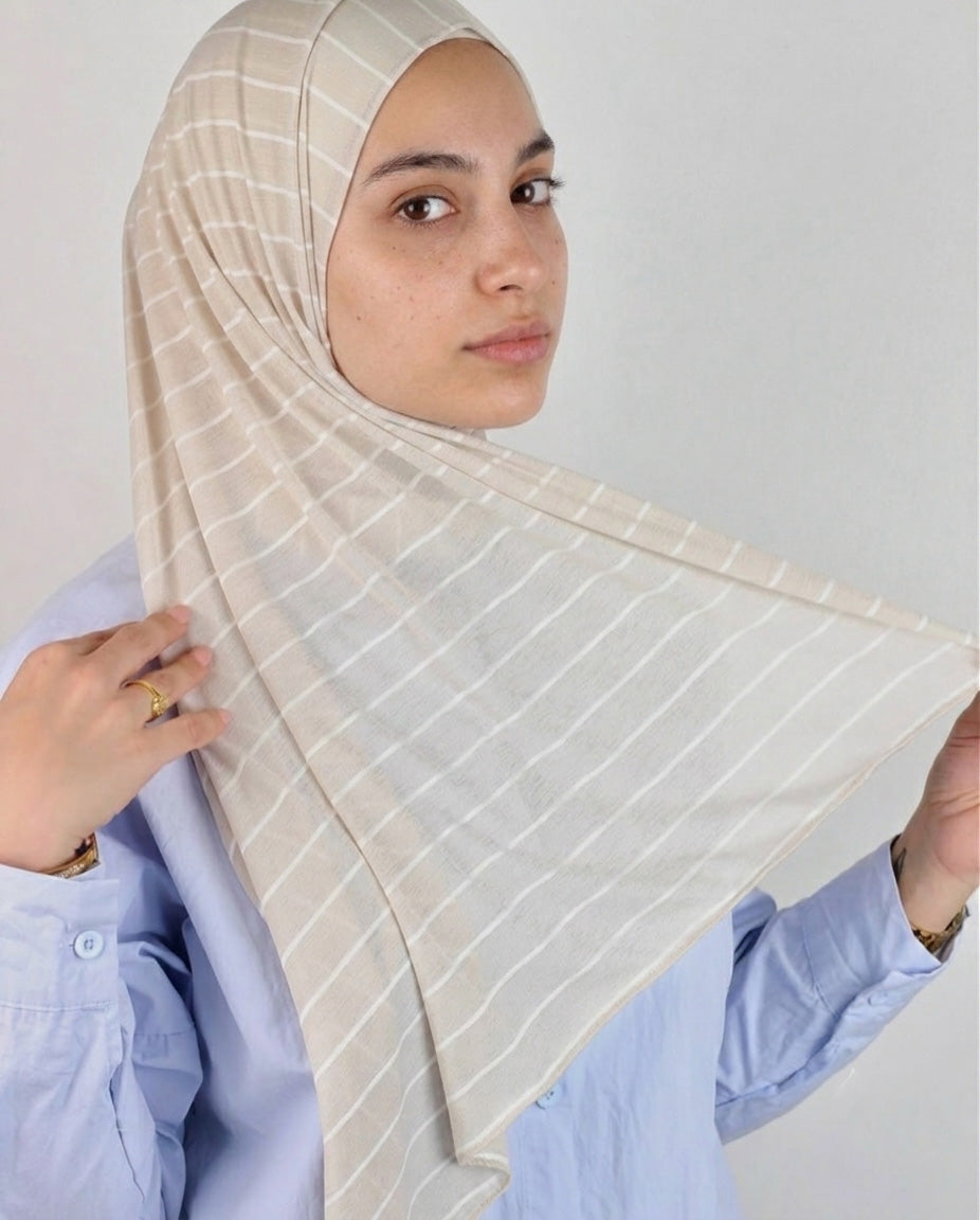 Stripe Jersey Hijab