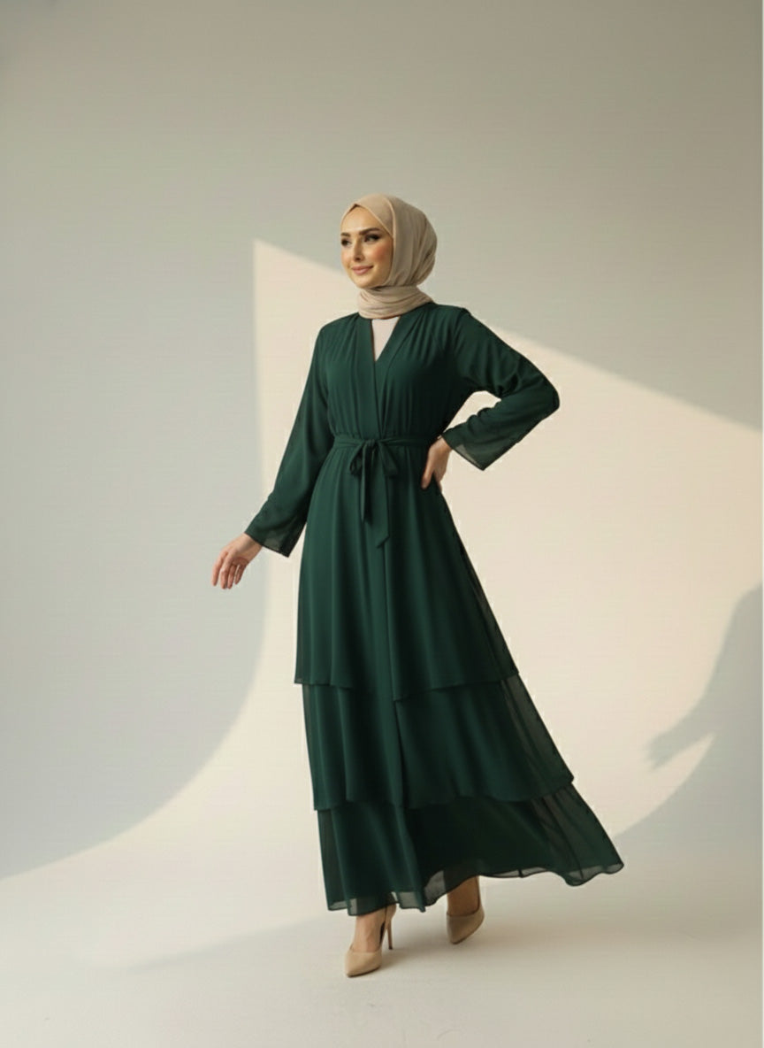 Ruffle Abaya Dress
