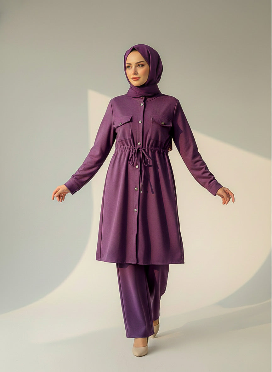 Button-Down Tunic and Trouser Set