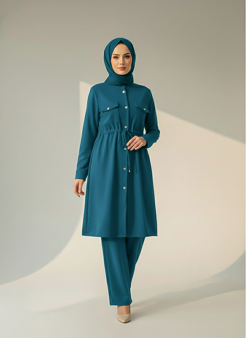 Button-Down Tunic and Trouser Set